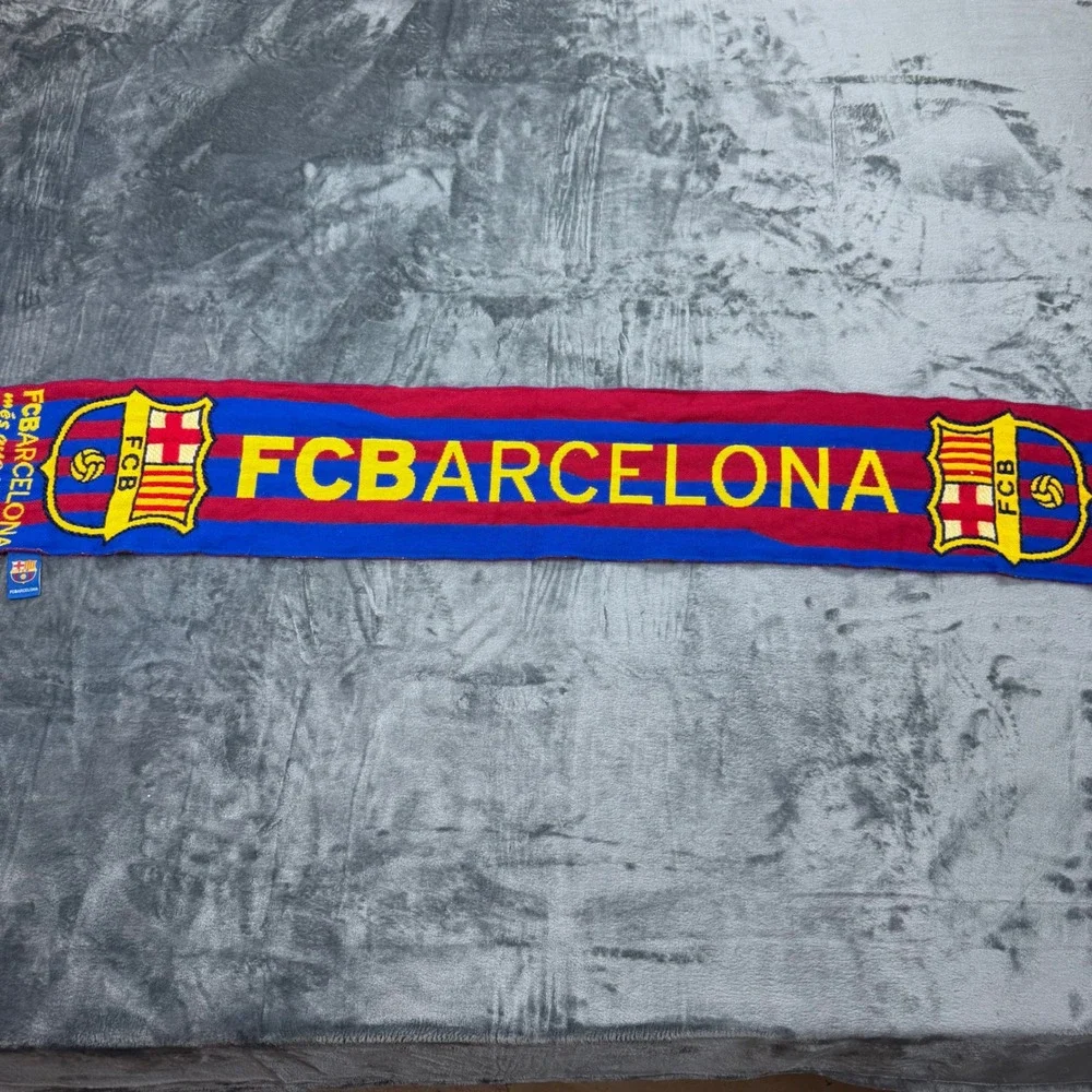 FC Barcelona Official Scarf Blaugrana Red Blue Knit Soccer Fan Perseo Trade‎